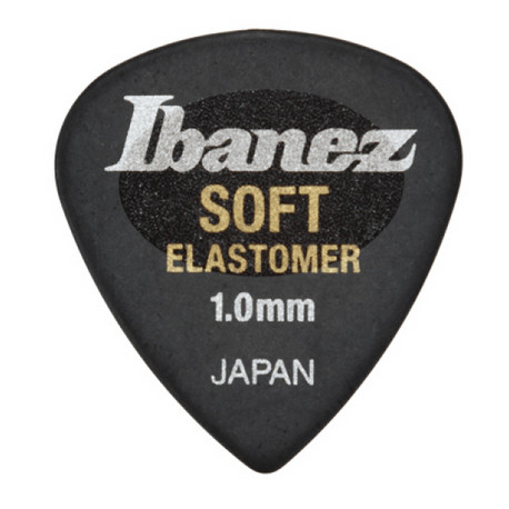 IBANEZ EL16HD10S-HBK ELASTOMER SOFT 1MM PICK BLACK