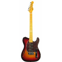 G&L ASAT Z3 SEMI-HOLLOW (3-Tone Sunburst. 3-ply Tortoise Shell.maple)