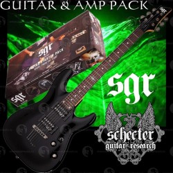 SCHECTER SGR SUNSET GUITAR PACK BLK