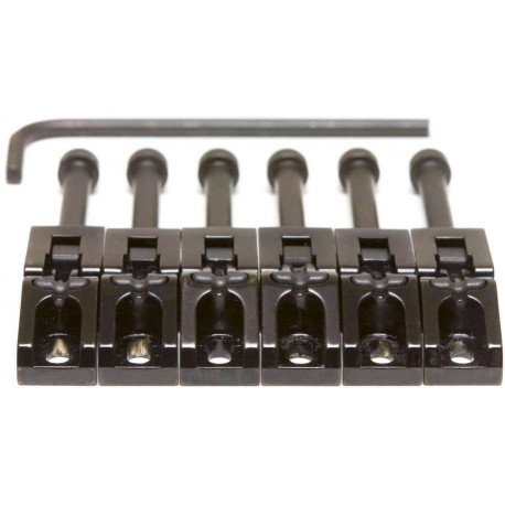 GRAPH TECH PG-0080-B6 STRING SAVER FLOYD ROSE SRYLE SADDLES BLACK (6 pcs)