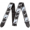 FENDER 2" MONOGRAMMED BLACK/LIGHT GREY/DARK GREY STRAP