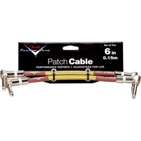 FENDER CUSTOM SHOP PERFORMANCE CABLE (TWO-PACK) 6" TW
