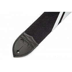 FENDER STRAP COMPETITION STRIPE BLACK AND SILVER