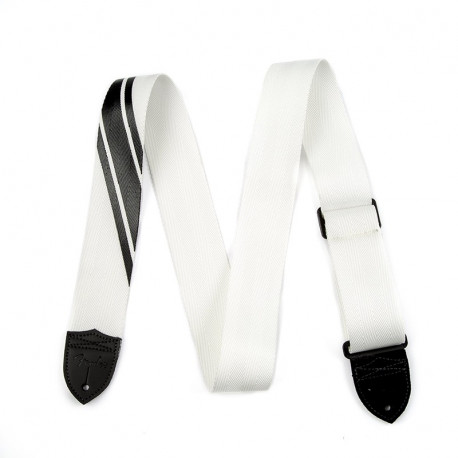 FENDER STRAP COMPETITION STRIPE WHITE AND BLACK