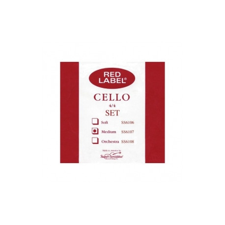Струны для виолончели Super-Sensitive Red Label SS6107 (Medium)