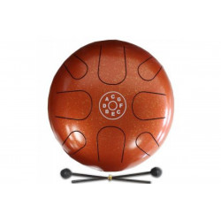 PALM PERCUSSION METAL TONGUE DRUM 8 LEAFS SPOT ORANGE