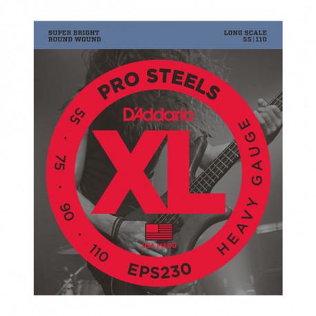 D`ADDARIO EPS230 XL PRO STEELS BASS HEAVY 55-110