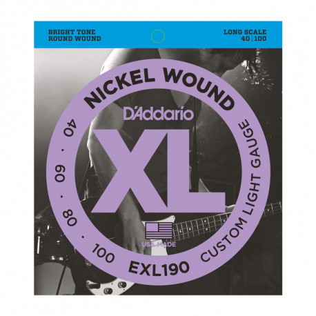 D`ADDARIO EXL190 XL CUSTOM LIGHT 40-100