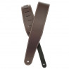 D'ADDARIO PW25LS01DX Classic Leather Guitar Strap with Contrast Stitch, Brown