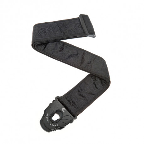 PLANET WAVES PW50PLB01 Planet Lock Guitar Strap, Black Satin