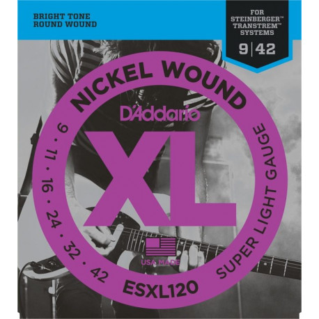 D`ADDARIO ESXL120 XL Super Light Double Ball End (09-42)