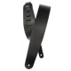 D'ADDARIO PW25L00DX Classic Leather Guitar Strap, Black