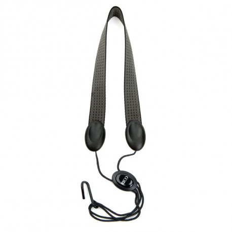 RICO SJA05 Rico Fabric Sax Strap (Gray Scales) with Metal Hook
