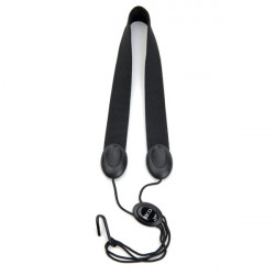 D`ADDARIO SJA11 Rico Fabric Sax Strap (Black) with Metal Hook