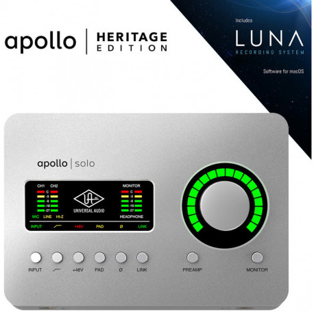 UNIVERSAL AUDIO Apollo Solo Heritage Edition (Desktop/Mac/Win/TB3)